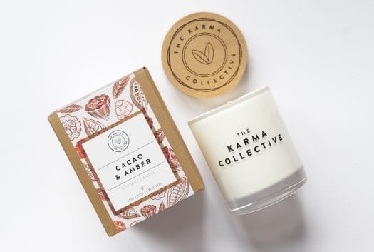 Karma Collective Cacao & Amber hand poured soy candle